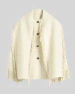 Buy Women’s Toteme Fringe Scarf Cream Jacket