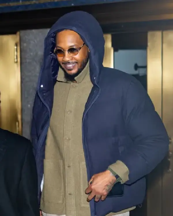 Carmelo Anthony NBC Studios 2026 Puffer Jacket