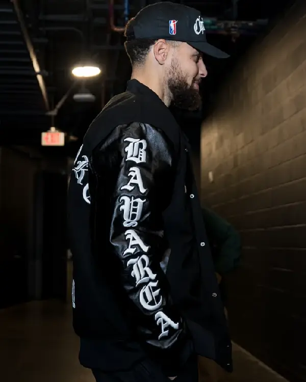 ChristLike x Stephen Curry Black Varsity Letterman Jacket