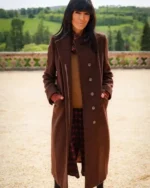 Claudia Winkleman The Celebrity Traitors Brown Wool Coat