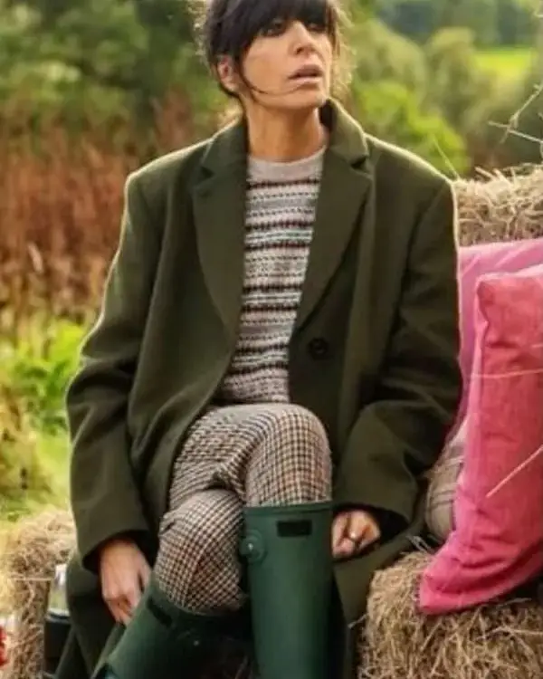 Claudia Winkleman The Traitors UK Green Trench Coat sale
