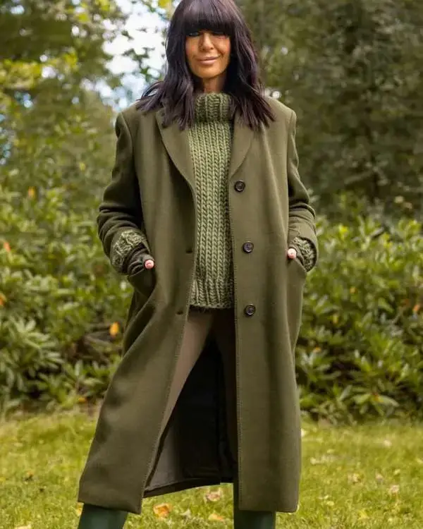 Claudia Winkleman The Traitors UK Green Trench Coat