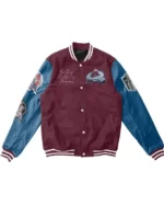 Colorado Avalanche Champions Varsity Maroon and Blue Jacket