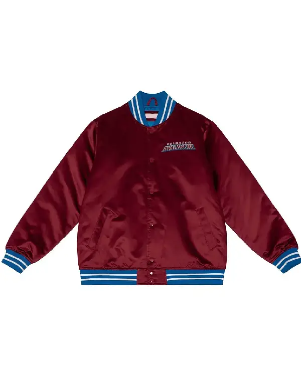 Colorado Avalanche Maroon Heavyweight Satin Jacket