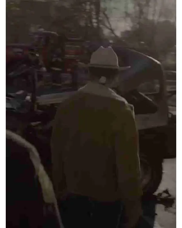 Dark Winds S02 Joe Leaphorn Brown Leather Jacket For Sale