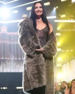 Demi Lovato Fur Coat