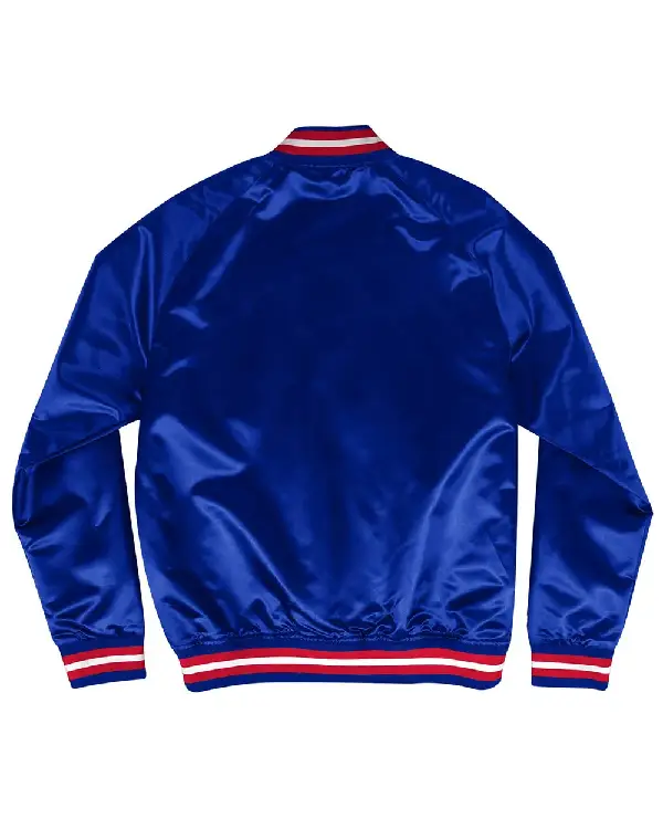 Detroit Pistons Lightweight Blue Satin Jacket For Sale