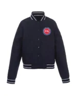Detroit Pistons Navy Poly Twill Jacket