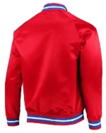Detroit Pistons Red Lightweight Satin Jacket For Sale