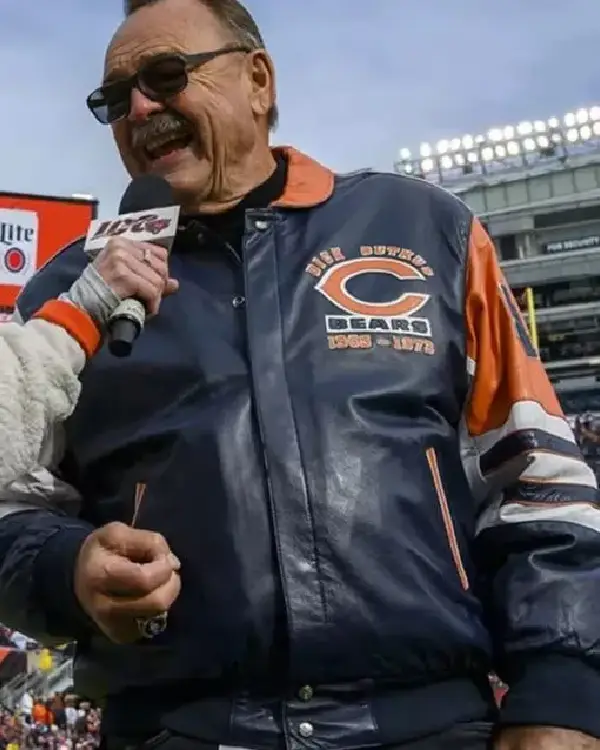 Dick Butkus Chicago Bears Leather Jacket sale
