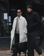 Dua Lipa Gucci Matte Nylon Coat