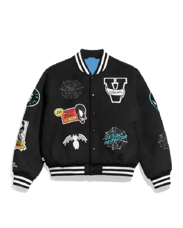 Eddie Brock Venom Wool Varsity Jacket