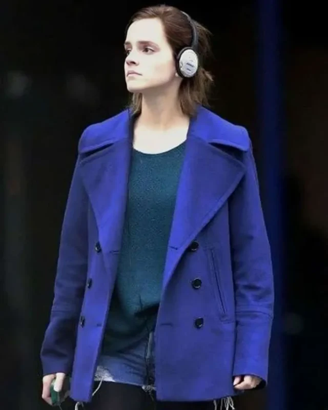 Emma Watson Blue Peacoat