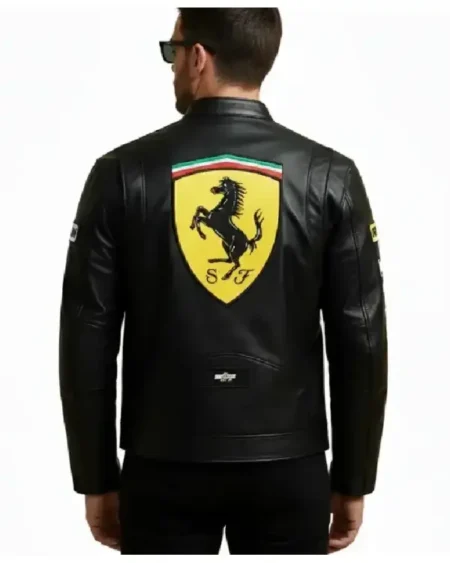 Ferrari Racing Motorsport Premium Leather Jacket For Sale