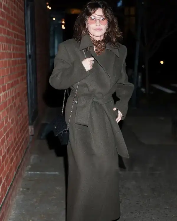 Gina Gershon One Battle After Another 2026 Wrap Coat