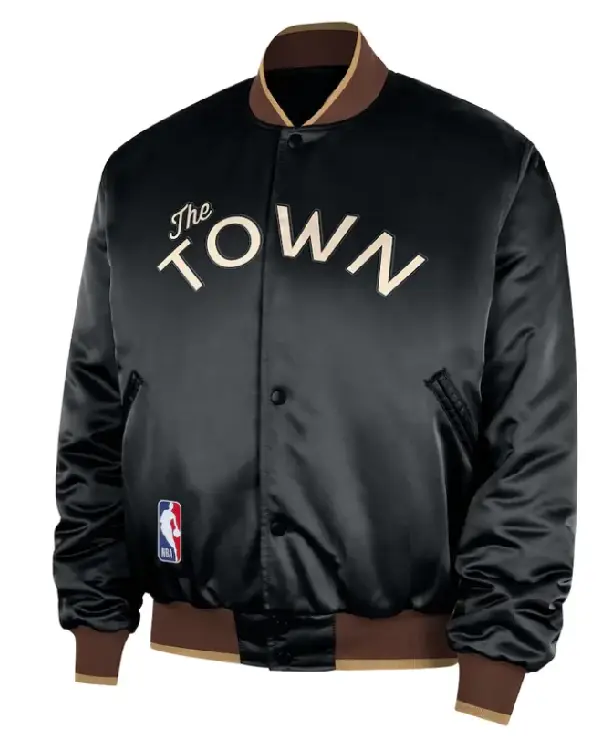 Golden State Warriors Remix Courtside Black Bomber Jacket