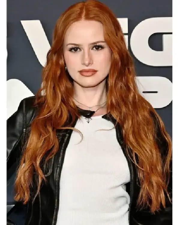Grand Prix Madelaine Petsch Leather Jacket For Sale