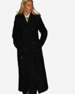 Gwyneth Paltrow Marty Supreme Premiere 2025 Double Breasted Black Wool Coat Sale