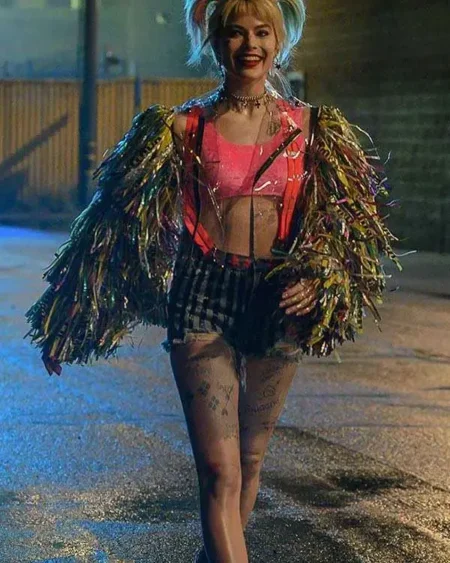Harley Quinn Colorful Fringe Jacket