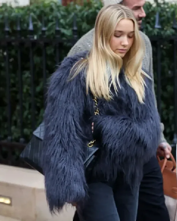 Harper Beckham Paris Fashion Week Jacket