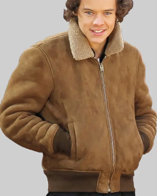 Harry Styles Brown Bomber Jacket
