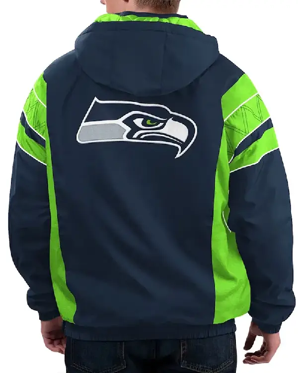 Home Team Seattle Seahawks Half-Zip Hoodie Jacket sale