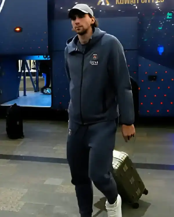 Illia Zabarnyi LFP Champions Trophy Hood and Chest Crest Slate Blue Tech Fleece Jacket