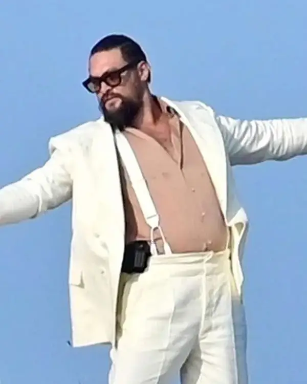 Jason Momoa In the Hand of Dante 2025 White Suit