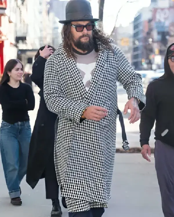 Jason Momoa NYC 2025 Houndstooth Coat (1)
