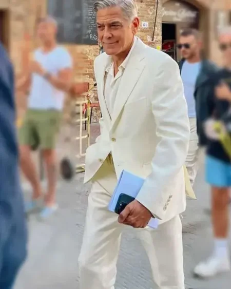 Jay Kelly George Clooney White Suit For Sale
