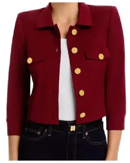 Joy Behar The View Red Cropped Jacket For Sale