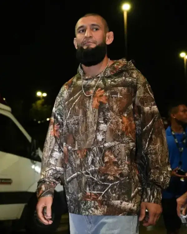 Khamzat Chimaev UFC 319 Camo Hoodie