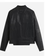 Kith x Batman 85th Anniversary Special Wayne Industries Black Moto Leather Jacket Back
