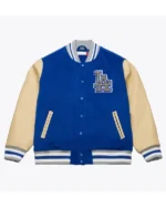 LA Dodgers Team Traditions Varsity Wool_Leather Jacket For Sale