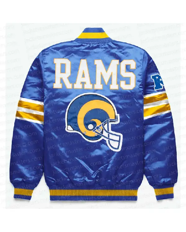 LA Rams Exclusive Blue Satin Jacket For Sale