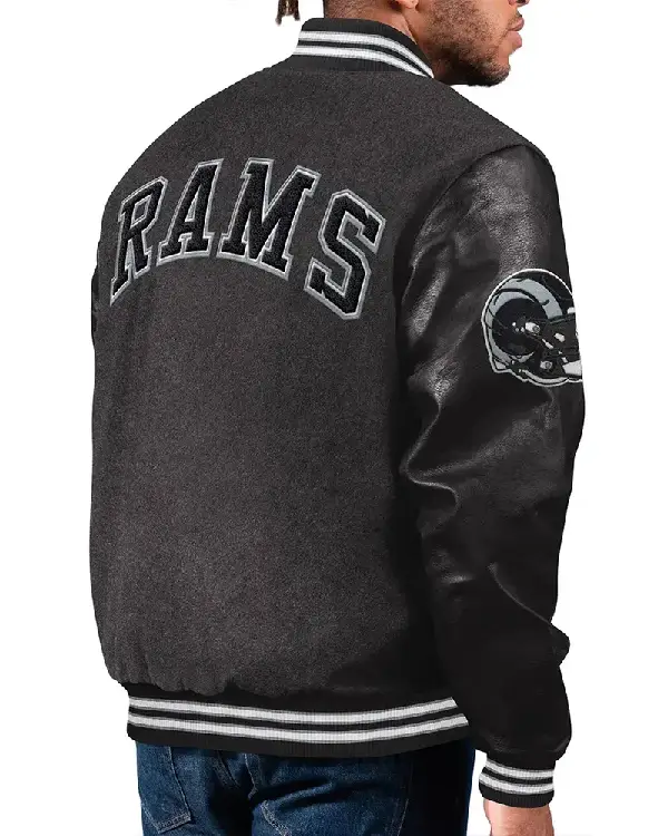 LA Rams First Rounder Black Varsity Jacket For Sale