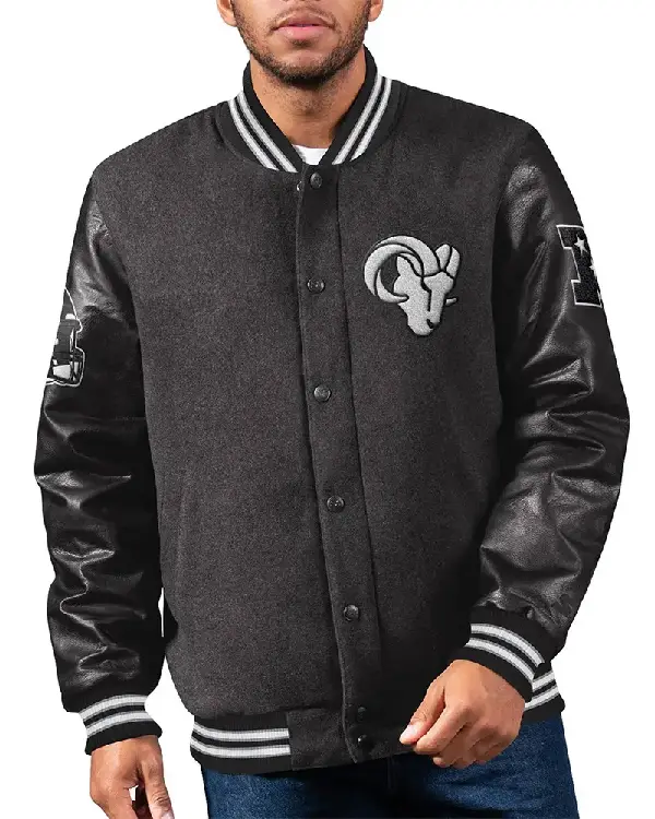 LA Rams First Rounder Black Varsity Jacket