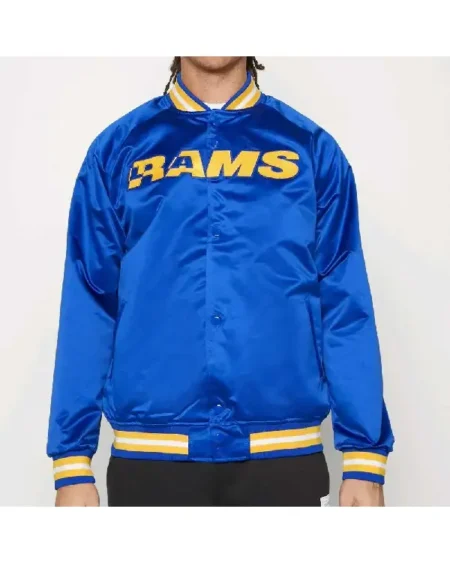 LA Rams Lightweight Royal Satin Jacket