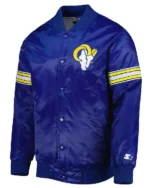 LA Rams Pick and Roll Blue Satin Jacket