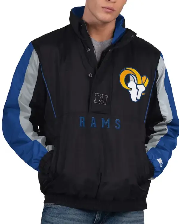 LA Rams Thursday Night Gridiron Half-Zip Jacket