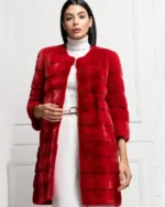 Leah Red Fur Coat