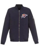 Lightweight Oklahoma City Thunder Nylon Bomber Jacket