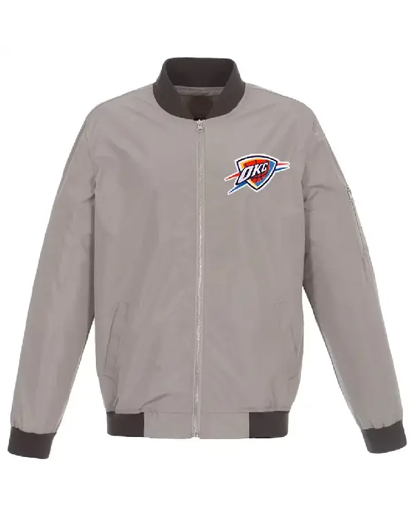 Lightweight Oklahoma City Thunder Nylon Bomber Jacket sale