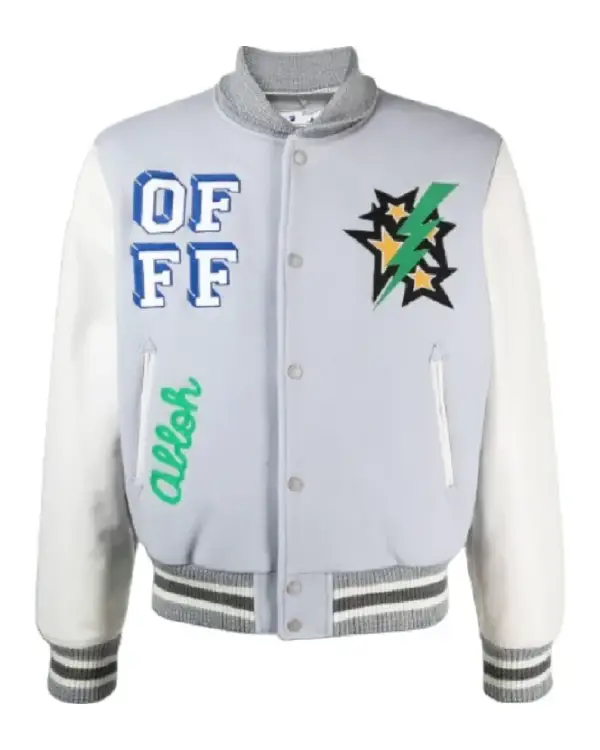 Lil Durk Off White Varsity Jacket