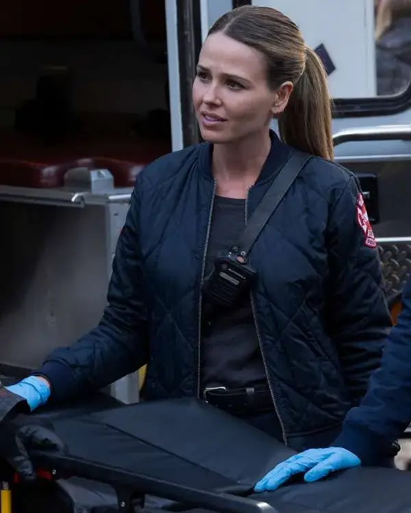 Lizzy Novak Chicago Med Quilted Bomber Jacket sale