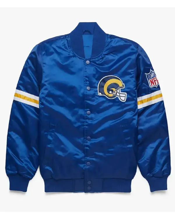 Los Angeles Rams Bomber Satin Royal Blue Jacket