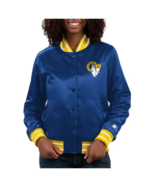 Los Angeles Rams Full Count Blue Satin Jacket