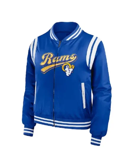 Los Angeles Rams Royal Bomber Full-Zip Jacket