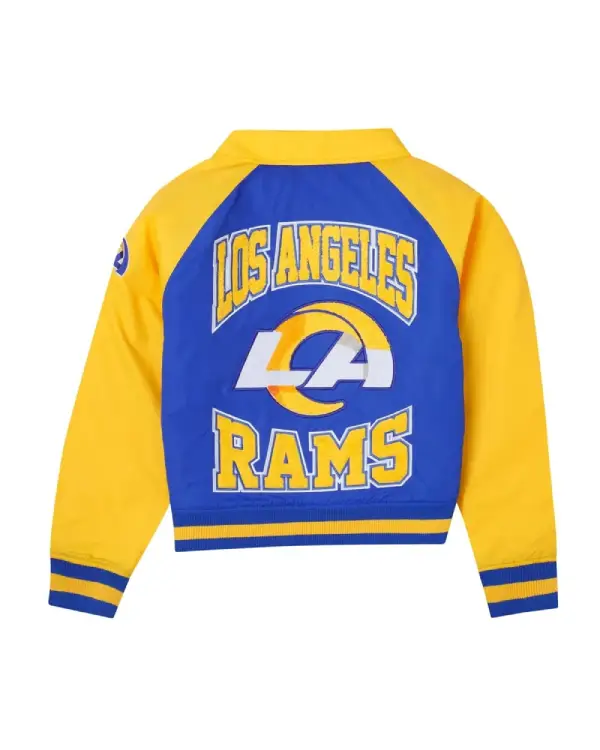 Los Angeles Rams Royal and Yellow Throwback Jacket For Sale