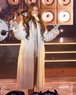 Maren Morris White Long Coat